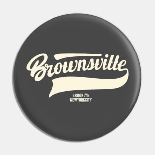 Brownsville New York Brooklyn - Brownsville  Brooklyn Schriftzug - Vintage Brownsville Logo Pin