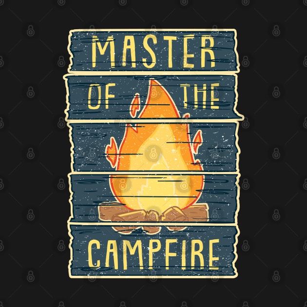 Master of the Campfire - Funny Vintage Camping Gift by Shirtbubble