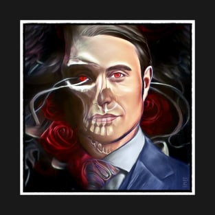Hannibal with Skull and Roses Surreal Art T-Shirt