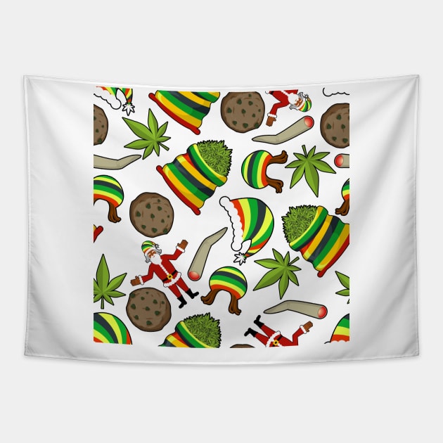 Rasta Christmas Tapestry by Rolling Stoned