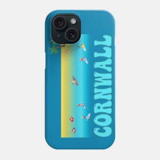 Cornwall Paddle board Isometric Beach Scene Phone Case