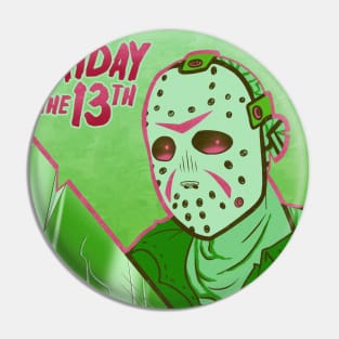 Neon Jason Voorhees Pin