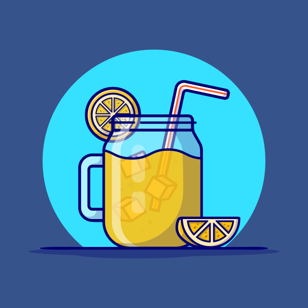 Discover Orange Juice Cartoon Vector Icon Illustration (4) - Juice - T-Shirt