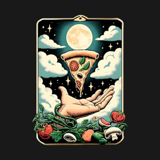 hand presenting a pizza tarot card 2024 T-Shirt