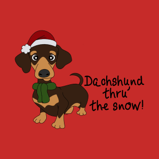 Dachshund Thru' The Snow T-Shirt