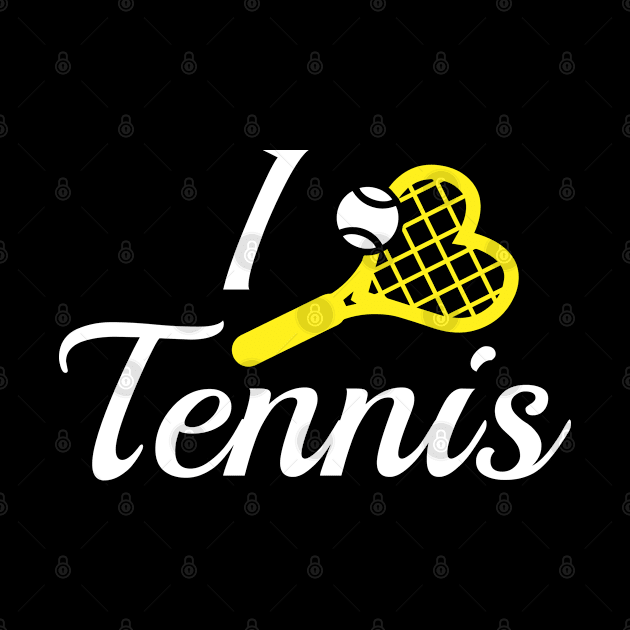 I Love Tennis by VectorPlanet