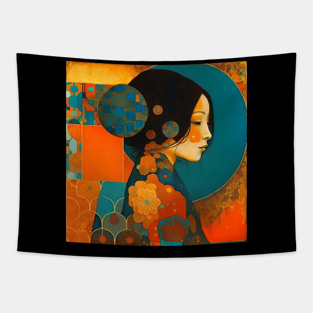 Asian Abstract Tapestry by n23tees