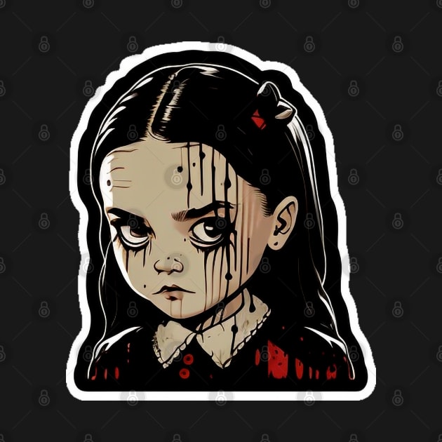 ADDAMS Family, Wednesday-inspired design, by Buff Geeks Art