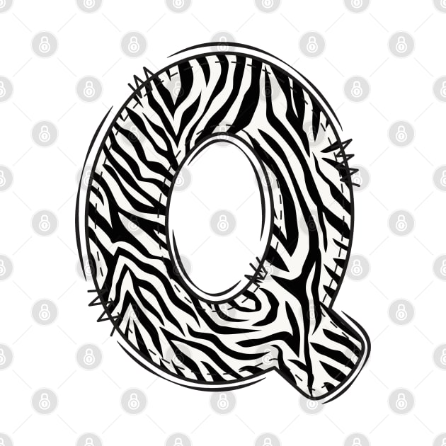 Zebra Letter Q by Xtian Dela ✅