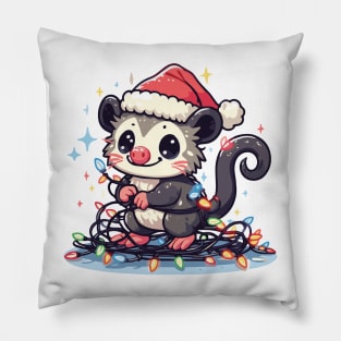 Cute Christmas Possum Pillow