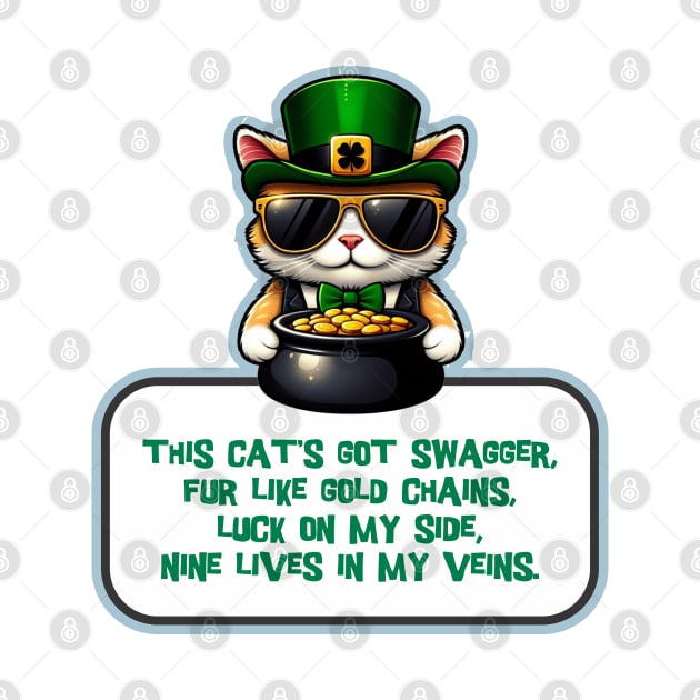 Cat Leprechaun With Pot of Gold 2 - Saint Patrick by Vector-Artist