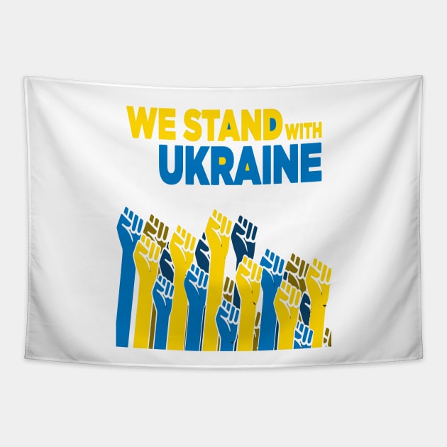 We stand with Ukraine | Save Ukraine Tee | Ukriane Strong Tapestry by Kibria1991