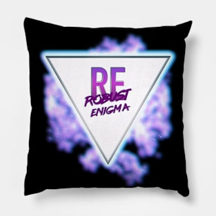 Neon Vaporwave Logo Pillow