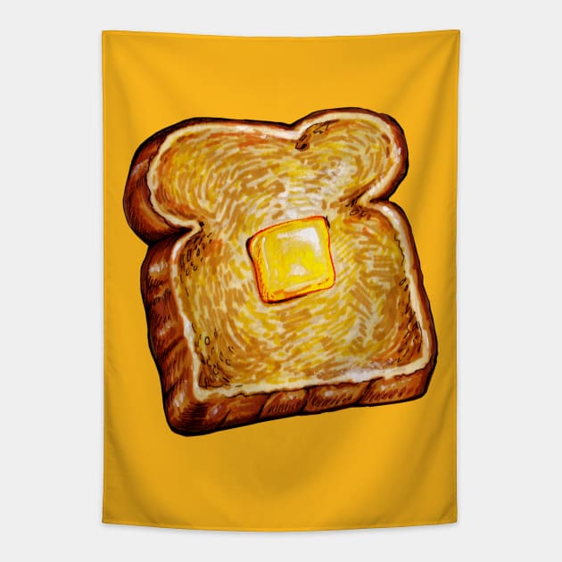 Buttered Toast Tapestry by KellyGilleran