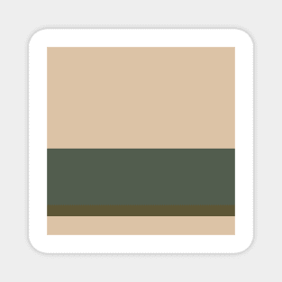 A gentle transfusion of Camo Green, Beige, Artichoke, Greyish Teal and Gunmetal stripes. Magnet