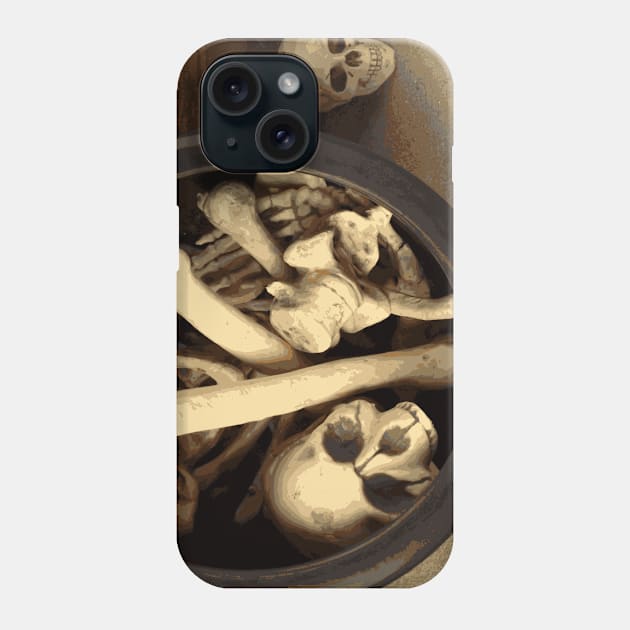 Caldron of bones. Phone Case by someartworker