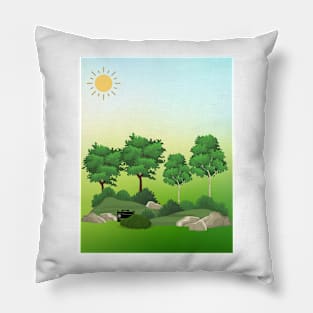 A Geocache in the Woods Pillow