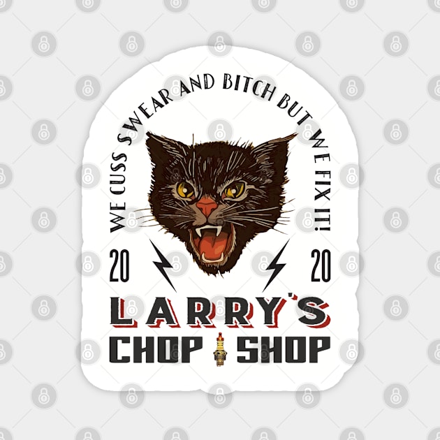 Larry's Chop Shop Magnet by blackjackdavey