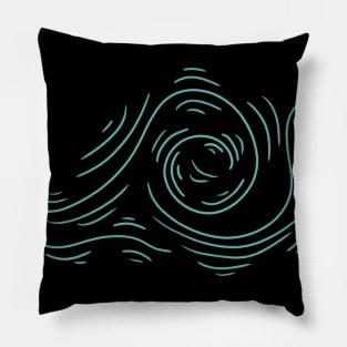 Wavy ocean fabric Pillow