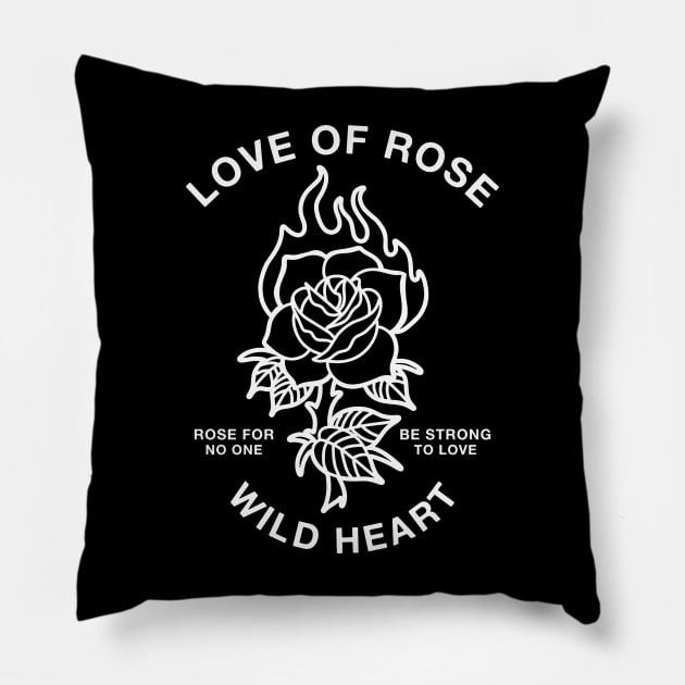 love of rose wild heart Pillow by alselinos