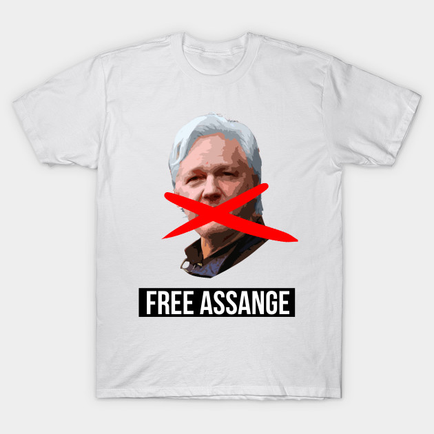 Free Assange White Julian Assange T Shirt Teepublic Uk
