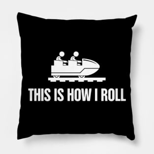 Roller Coaster Theme Park Thrill Ride Pillow