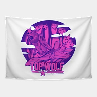 Top Wolf - Halloween Vibes Purple Tapestry