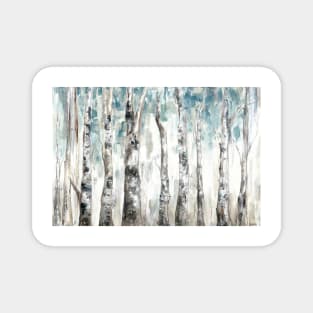 Winter Aspen Trunks Blue Magnet