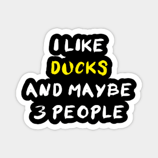 I Like Ducks And Maybe 3 People Magnet