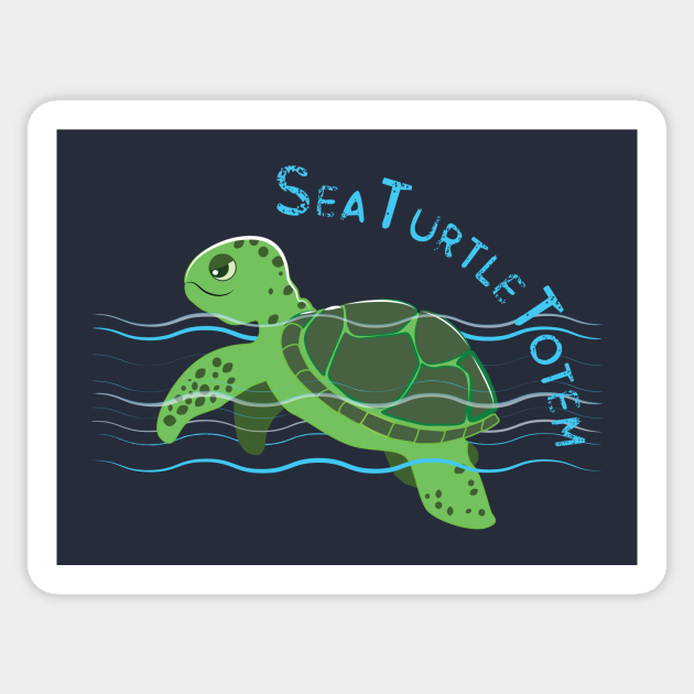 Sea Turtle Totem - Sea Turtle - Sticker | TeePublic Sea Turtle Totem - Sea Turtle - Sticker | TeePublic