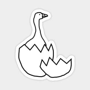 Minimal Goose Hatching from Easter Egg Magnet