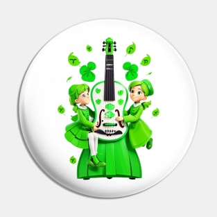 Feel the Rhythm of Traditional St. Patrick's Day Music Pin