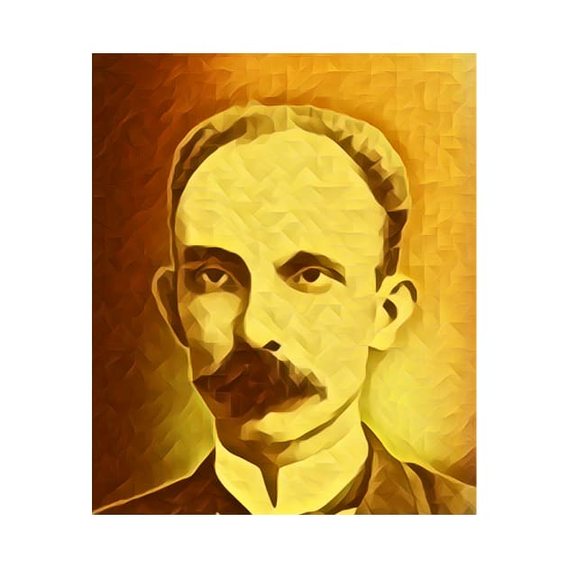 José Martí Golden Portrait | Jose Marti Artwork 8 by JustLit