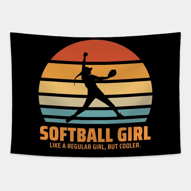 softball girl Tapestry by meihera artworks