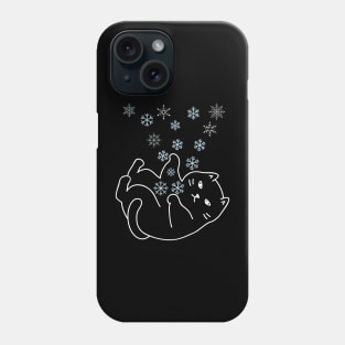 Cat and Snowflakes Phone Case