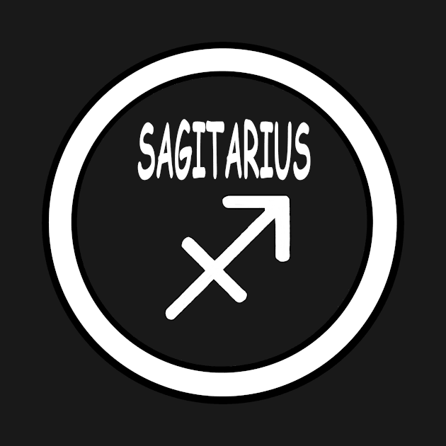 Sagitarius, white circle, transparent background by kensor