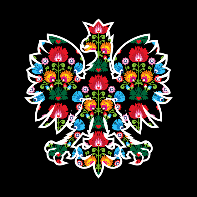 Polish Eagle Poland Wycinanki Emblem Polish Folk Fest by kjsjkv