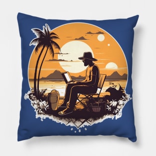 Digital Nomad World Traveler Jetsetter Freelancer Pillow