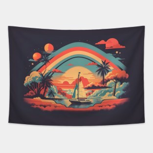 retro vintage art Tapestry