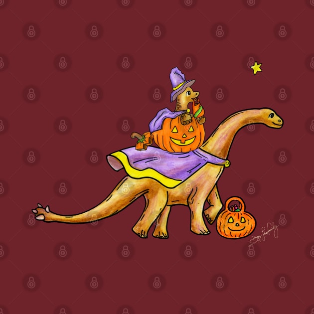 Halloween Dino Baby and Parent by Happy Lines Family