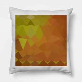 Cocoa Brown Abstract Low Polygon Background Pillow