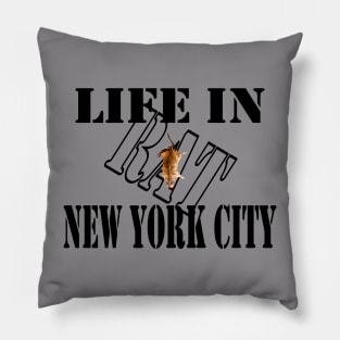 Dead Rat in New York City Pillow