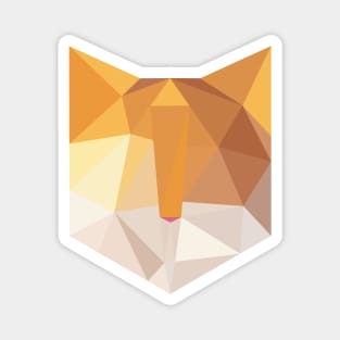Geometric Orange Cat Face Magnet