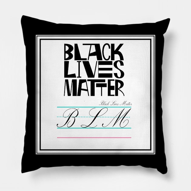 Black Lives Matter Queer Alphabet Card Pillow by 3mosCreatives