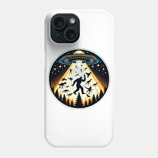 Mystical Alien Abduction and Bigfoot Encounter Adventure Phone Case by ThatVibe