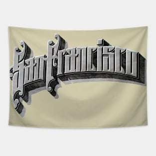 San Francisco vintage type Tapestry