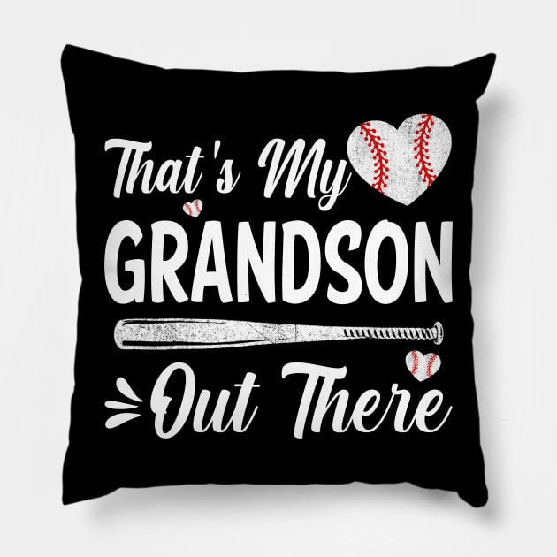 That's My Grandson Out There Baseball Sisters Day Pillow by eyelashget