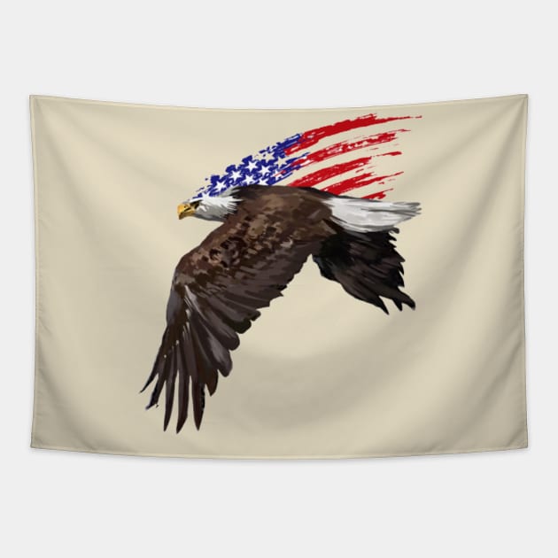 Flying American Eagle Tapestry by Graffix