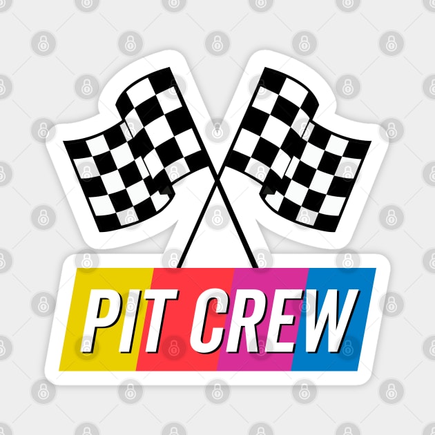 Pit Crew Colorful Magnet by DetourShirts