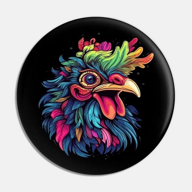 Chicken Smiling Pin by JH Mart